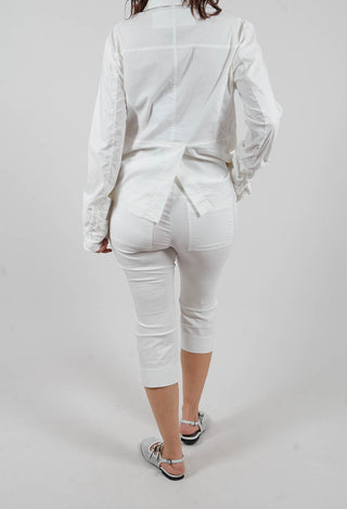 Slim Cropped Trousers in Off White - 3630108