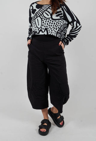 Pull On Balloon Trousers in Black - 3630109