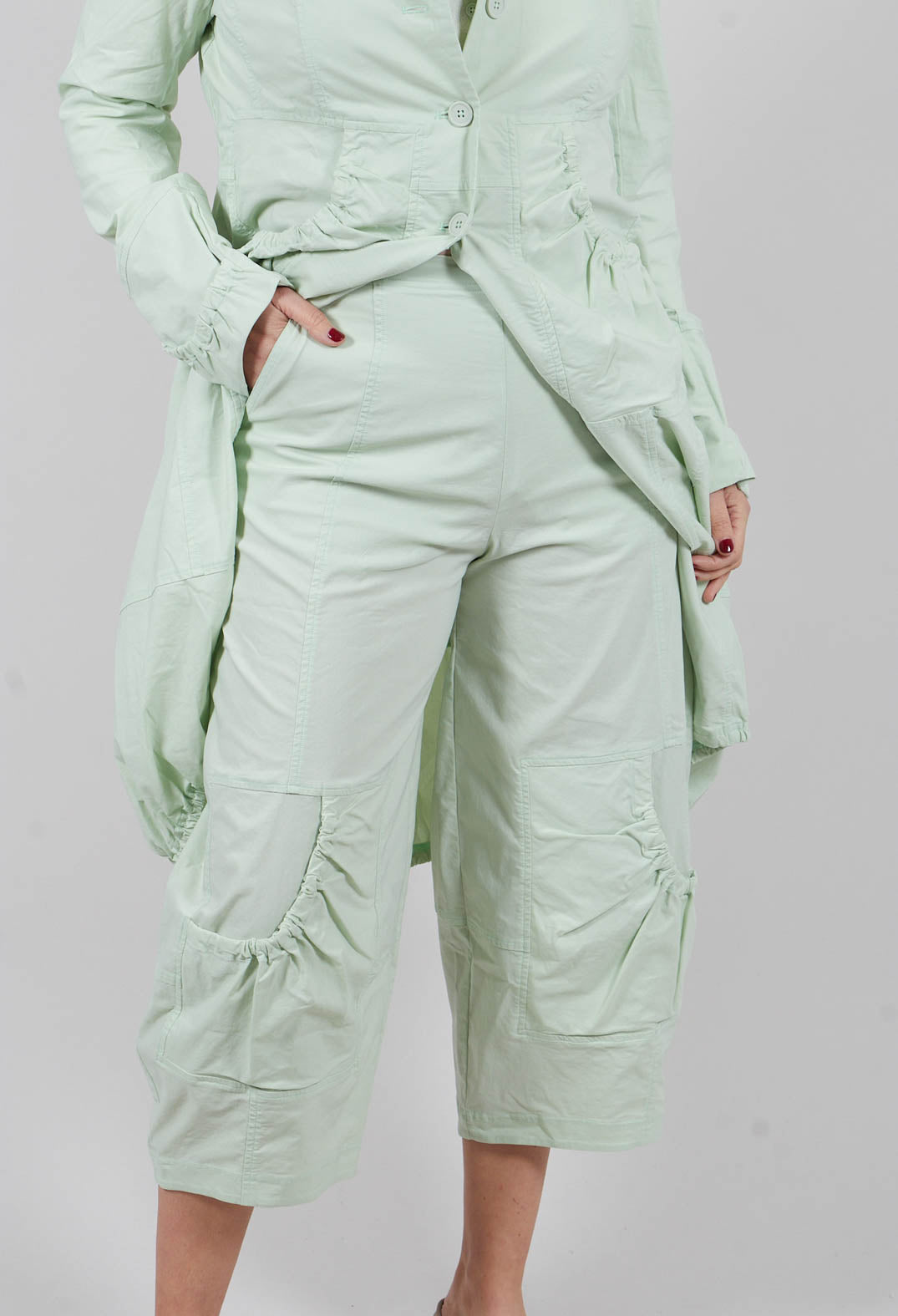 Pull On Balloon Trousers in Lime - 3630109