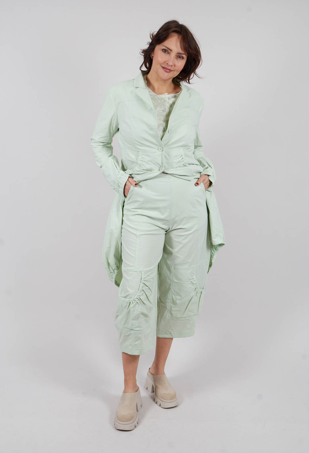 Pull On Balloon Trousers in Lime - 3630109