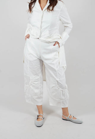 Pull On Balloon Trousers in Off White - 3630109