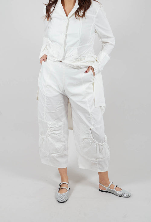 Pull On Balloon Trousers in Off White - 3630109