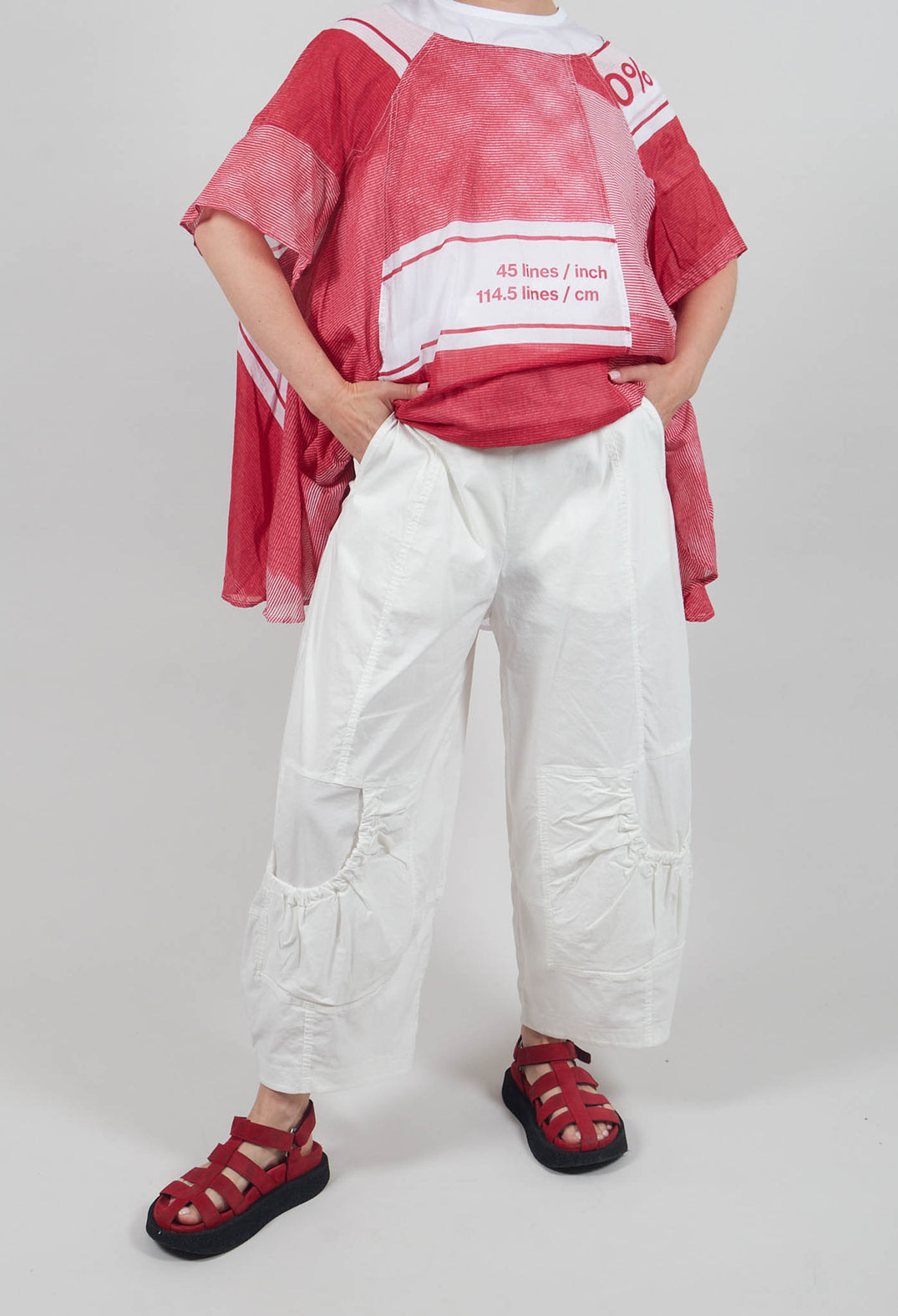 Pull On Balloon Trousers in Off White - 3630109