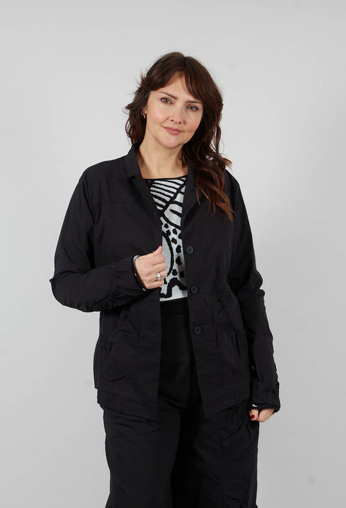 Button Up Jacket in Black - 3631110