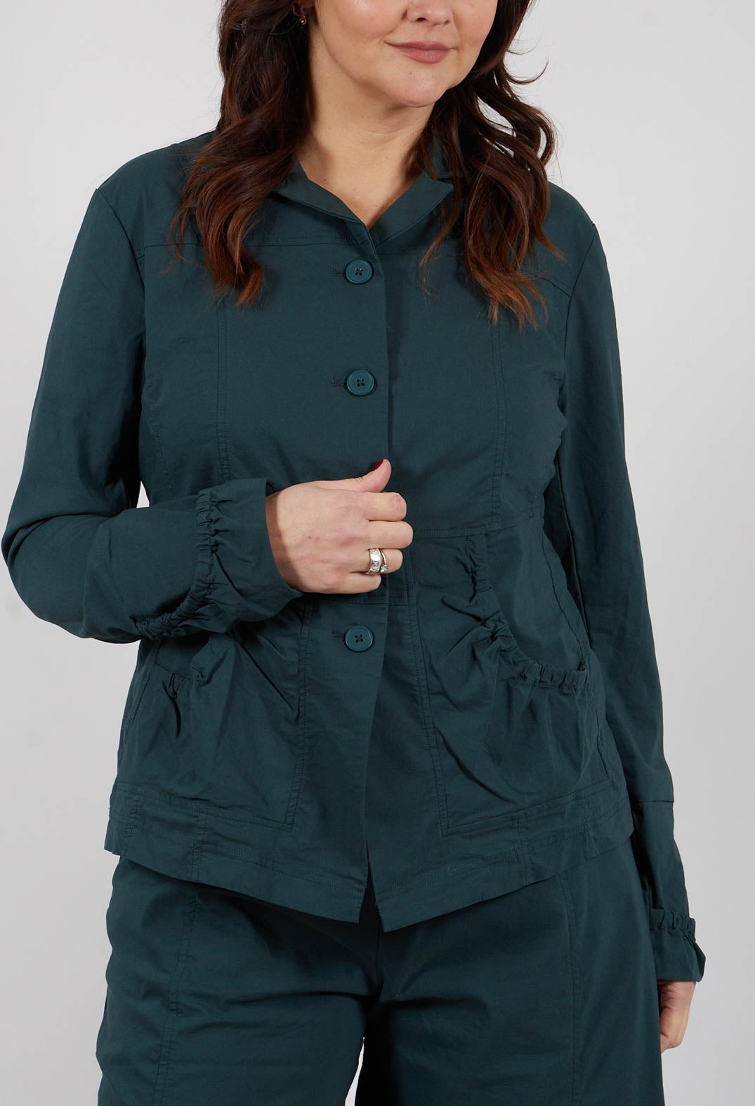 Button Up Jacket in Tree - 3631110