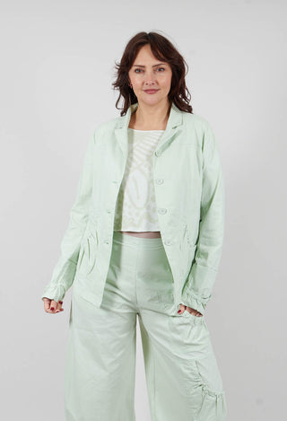 Button Up Jacket in Lime - 3631110