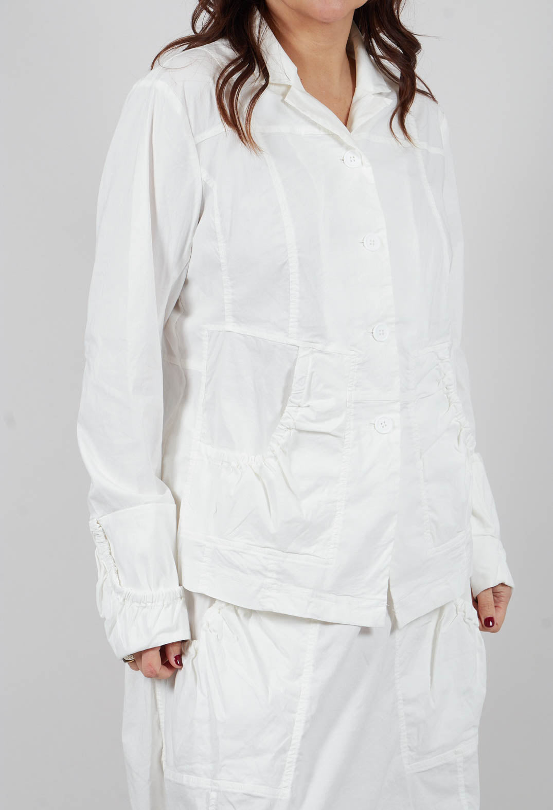 Button Up Jacket in Off White - 3631110