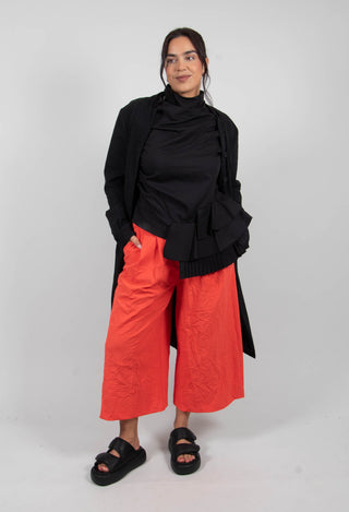 Tulip Hem Coat in Black - 3631211