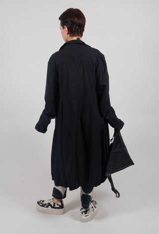 Tulip Hem Coat in Black - 3631211