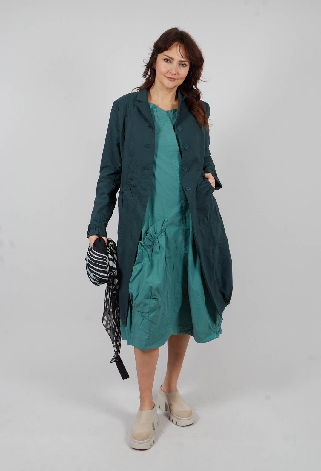 Tulip Hem Coat in Tree - 3631211