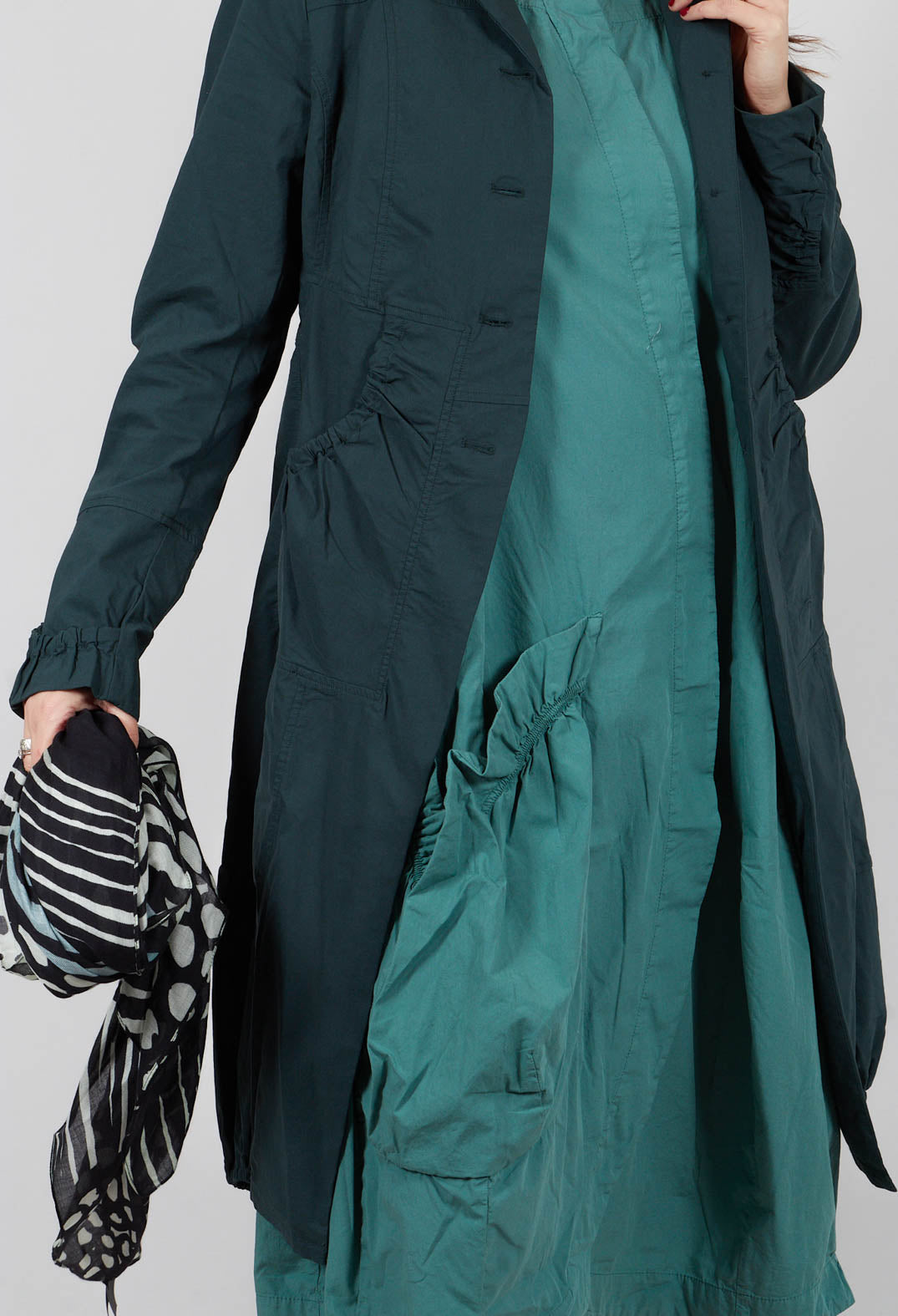 Tulip Hem Coat in Tree - 3631211