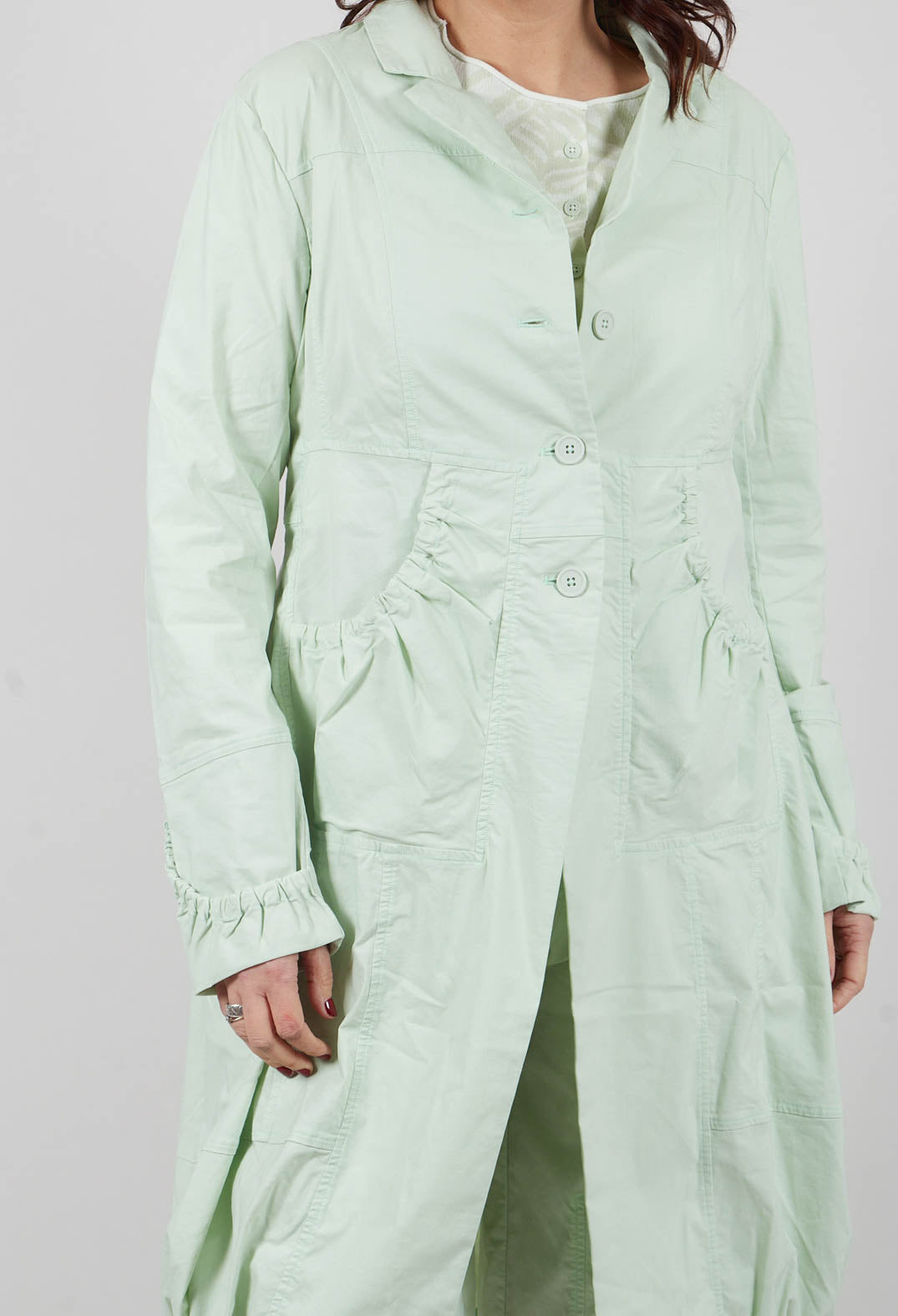 Tulip Hem Coat in Lime - 3631211