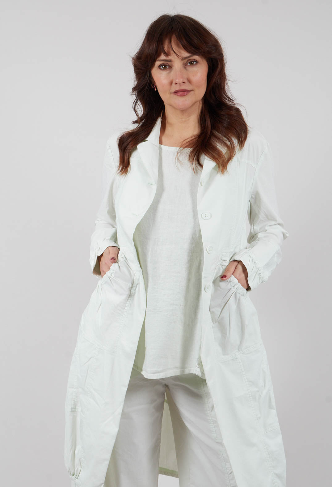 Tulip Hem Coat in Salina - 3631211