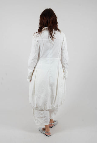 Tulip Hem Coat in Off White - 3631211
