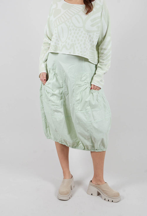 Pull On Balloon Skirt in Lime - 3630312