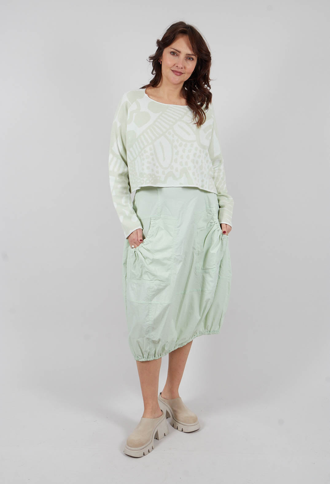 Pull On Balloon Skirt in Lime - 3630312