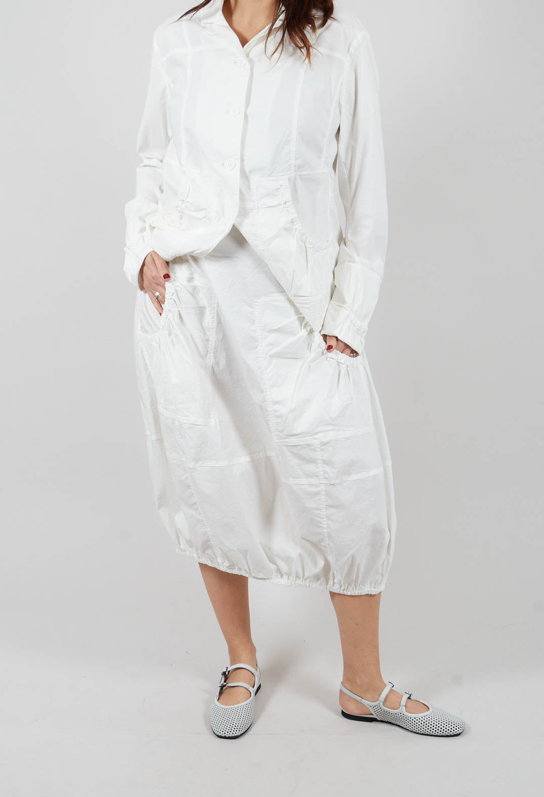 Pull On Balloon Skirt in Off White - 3630312