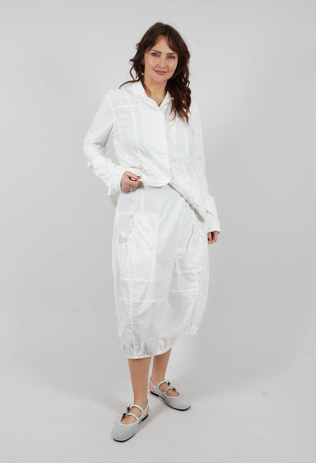 Pull On Balloon Skirt in Off White - 3630312