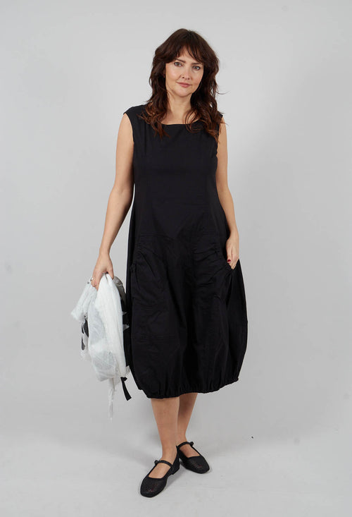 Sleeveless Balloon Dress in Black - 3630913