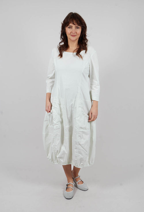 Cropped Sleeve Balloon Dress in Salina - 3630915