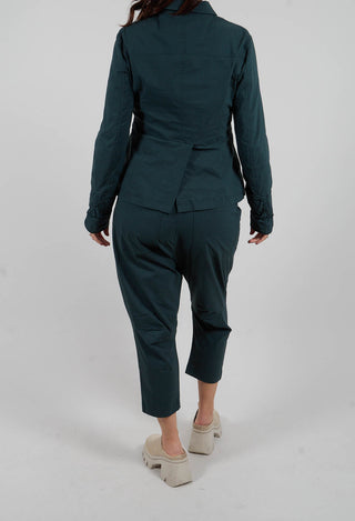 Slim Leg Drop Crotch Trousers in Tree - 3630116