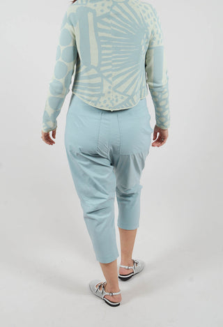 Slim Leg Drop Crotch Trousers in Mint - 3630116