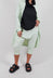Slim Leg Drop Crotch Trousers in Lime - 3630116