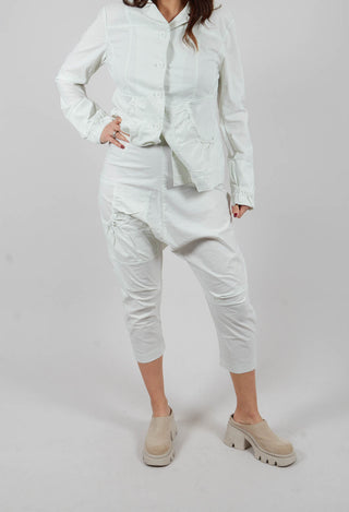 Slim Leg Drop Crotch Trousers in Salina - 3630116