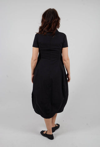 Feature Neckline Dress in Black - 3630917