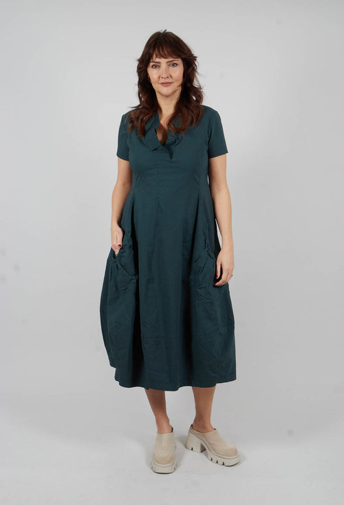 Feature Neckline Dress in Tree - 3630917