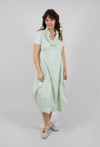 Feature Neckline Dress in Lime - 3630917