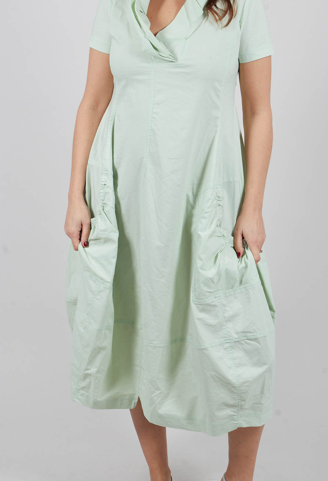 Feature Neckline Dress in Lime - 3630917