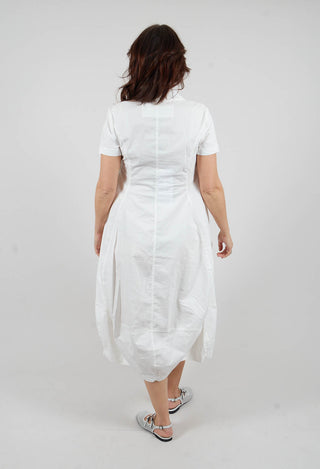 Feature Neckline Dress in Off White - 3630917