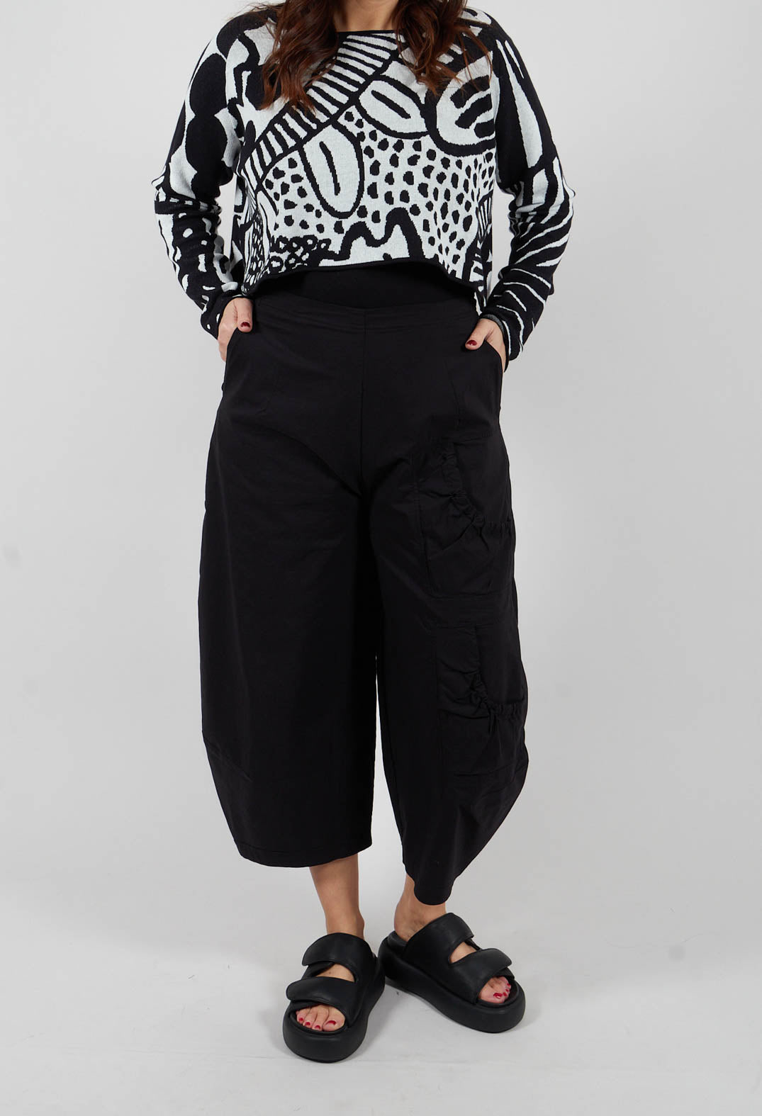 Trousers with Feature Pockets in Black - 3630118