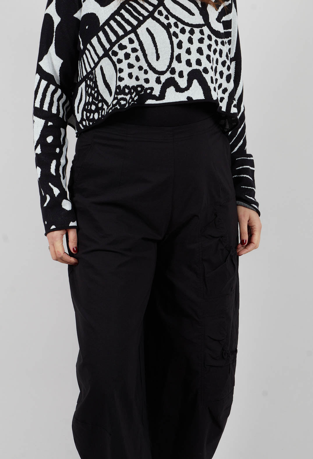 Trousers with Feature Pockets in Black - 3630118