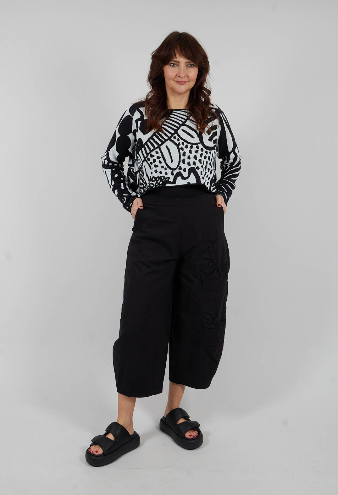 Trousers with Feature Pockets in Black - 3630118