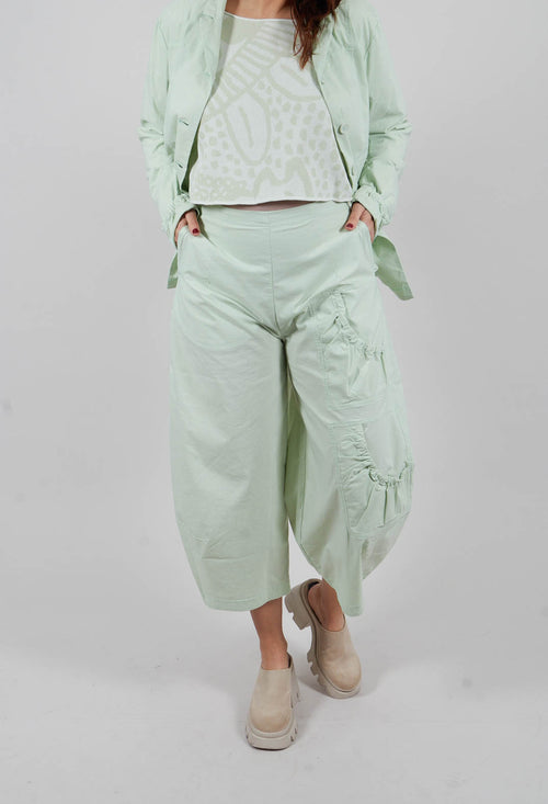 Trousers with Feature Pockets in Lime - 3630118