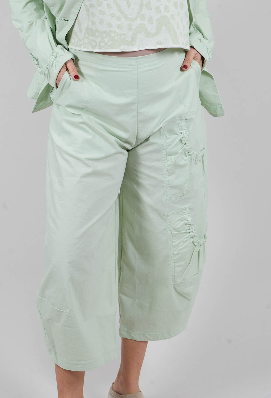 Trousers with Feature Pockets in Lime - 3630118