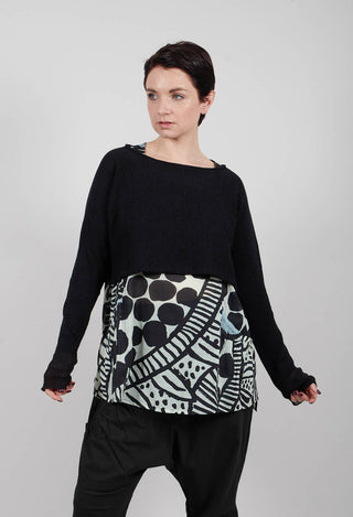 Cropped Pullover in Black - 3720706