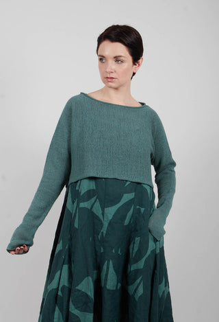 Cropped Pullover in Grass - 3720706