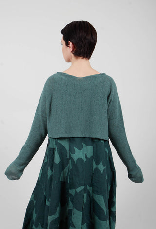 Cropped Pullover in Grass - 3720706