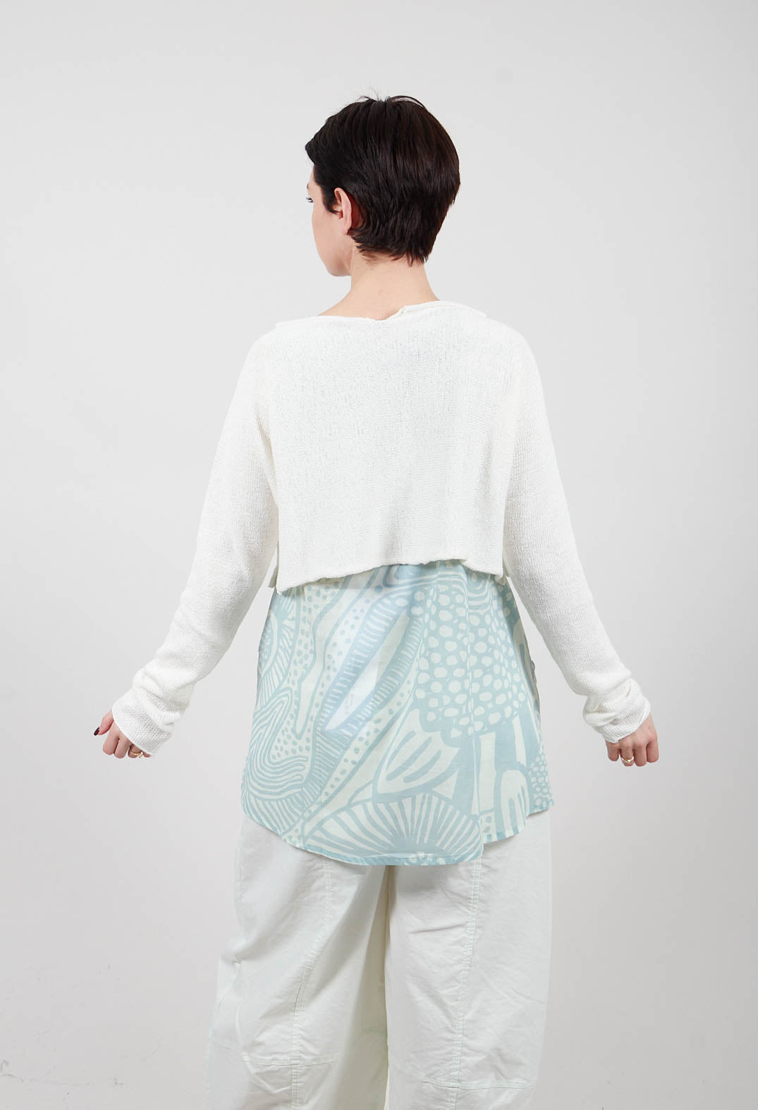 Cropped Pullover in Off White - 3720706