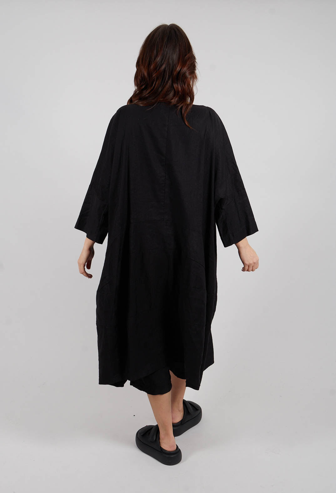 Curved Seam Dress in Black - 3830906