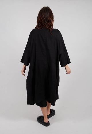Curved Seam Dress in Black - 3830906