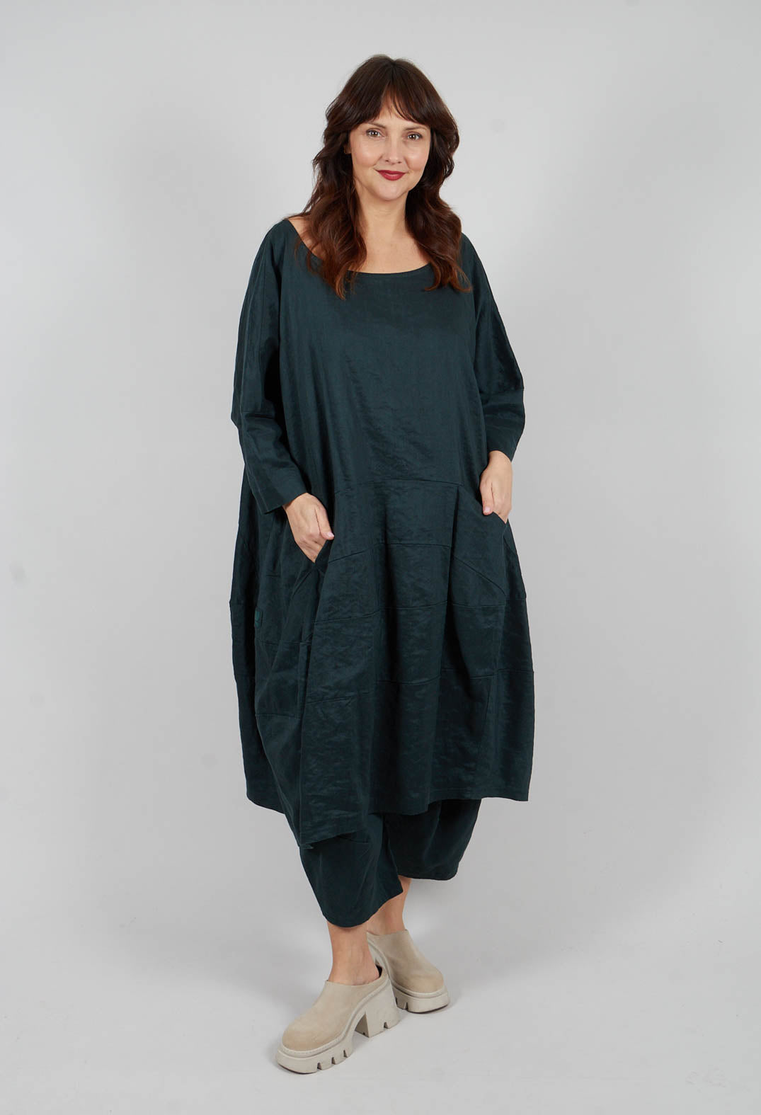 Curved Seam Dress in Tree - 3830906