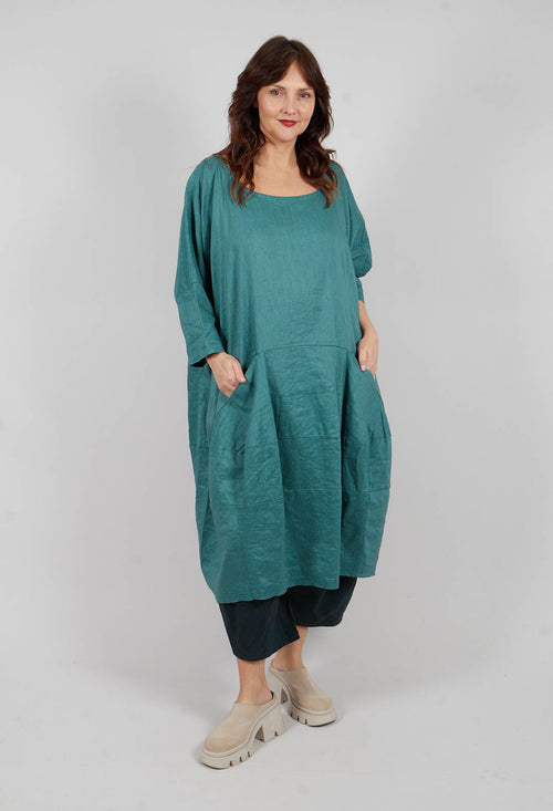 Curved Seam Dress in Grass - 3830906