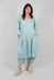 Curved Seam Dress in Mint - 3830906