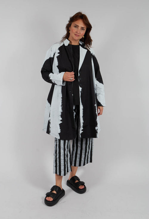 Printed Jacket in Big Stripe