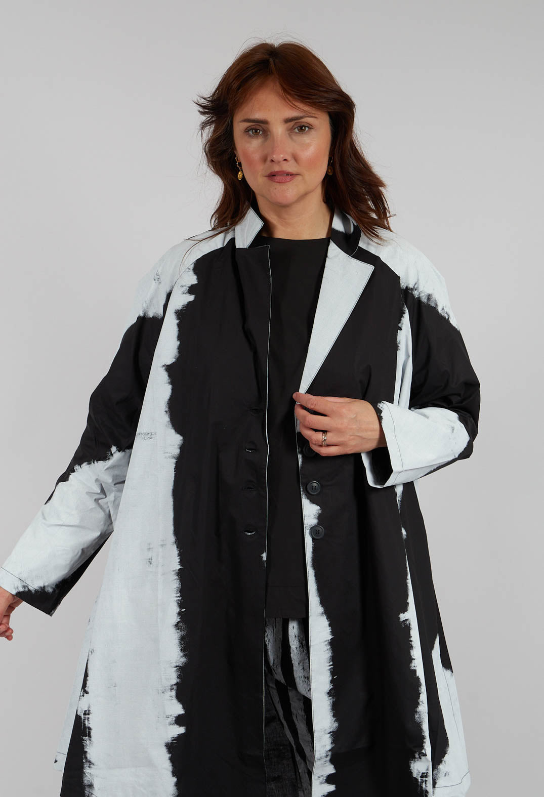 Printed Jacket in Big Stripe