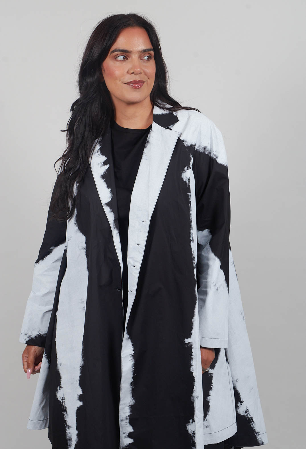 Printed Jacket in Big Stripe